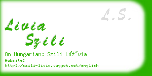 livia szili business card